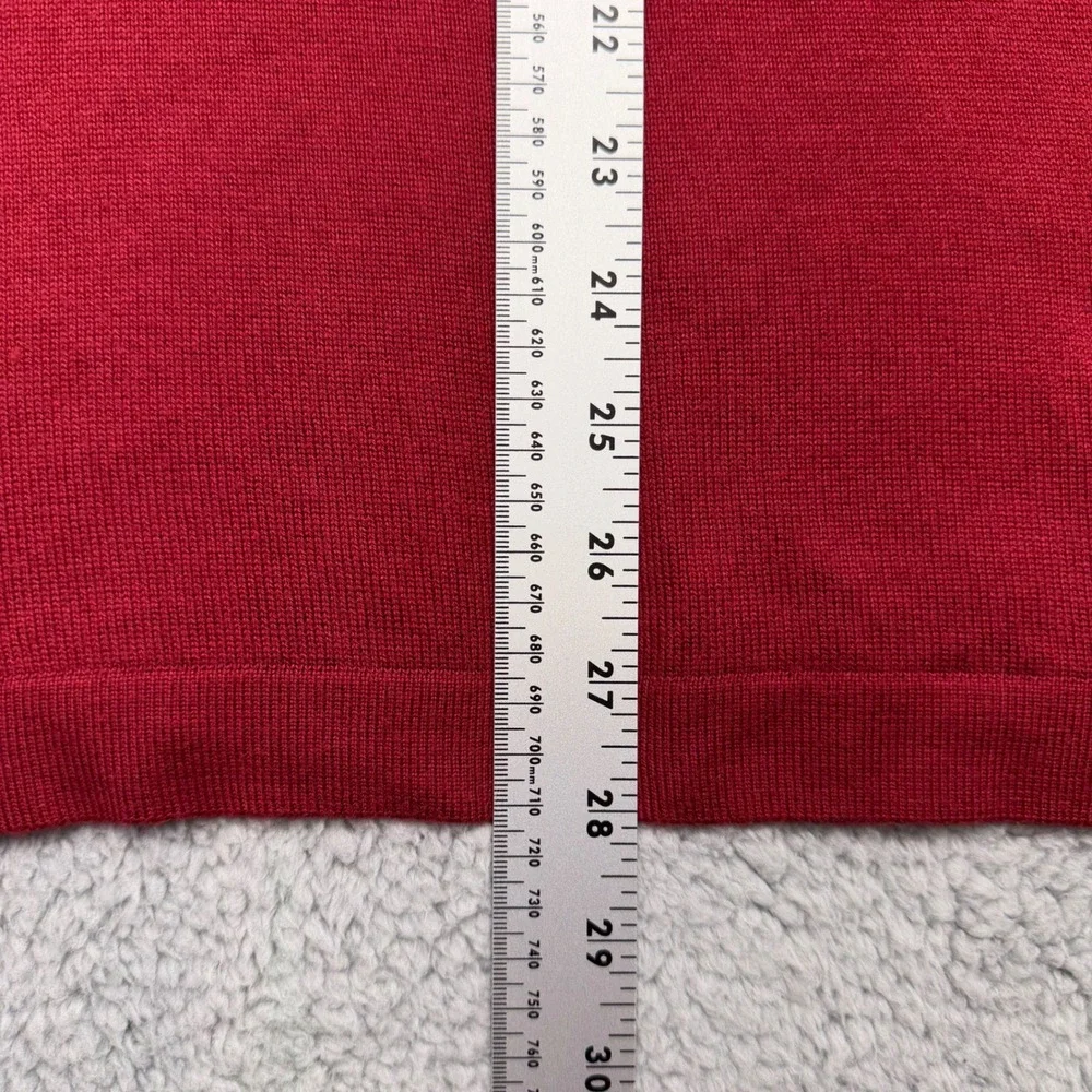 Banana‎ Republic 337963-03 Mens Large 300599 Red Silk Cashmere Crew Neck Sweater